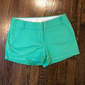 J Crew Green chino shorts